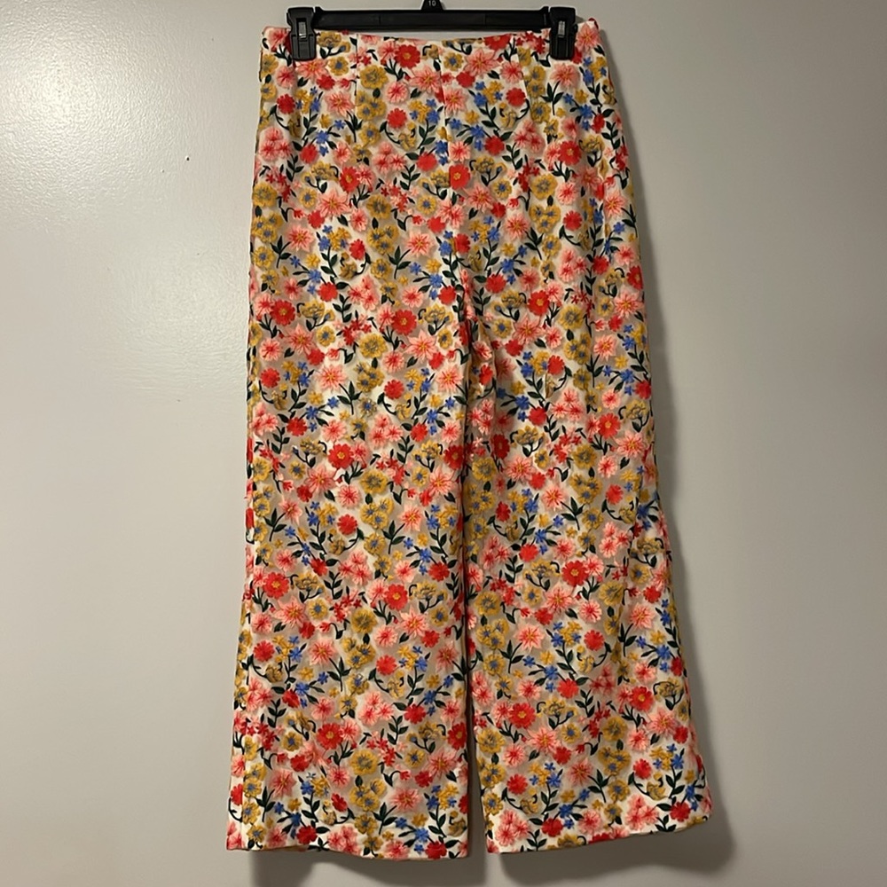 Antonio Melani PantsWide Leg Pants . Embroidered Floral Wide Leg - Picture 5 of 7